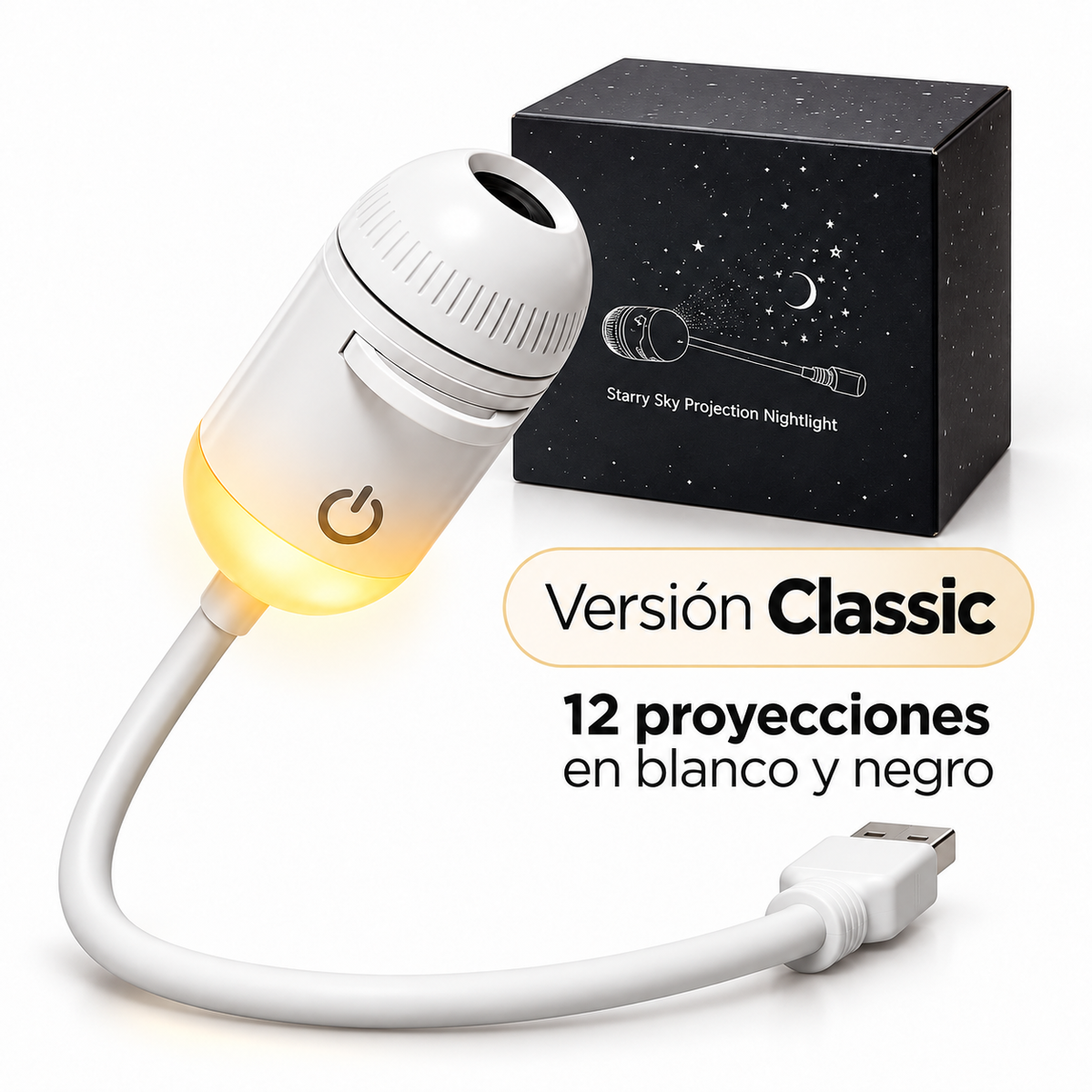 Luz Nocturna Proyectora de Estrellas y Galaxias
