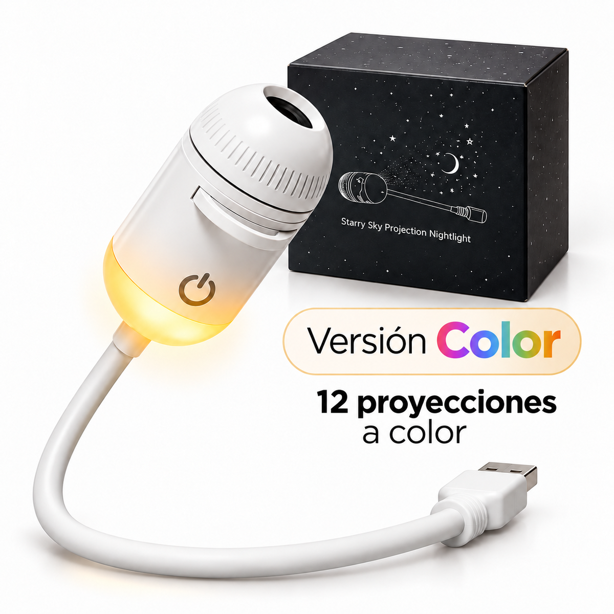 Luz Nocturna Proyectora de Estrellas y Galaxias
